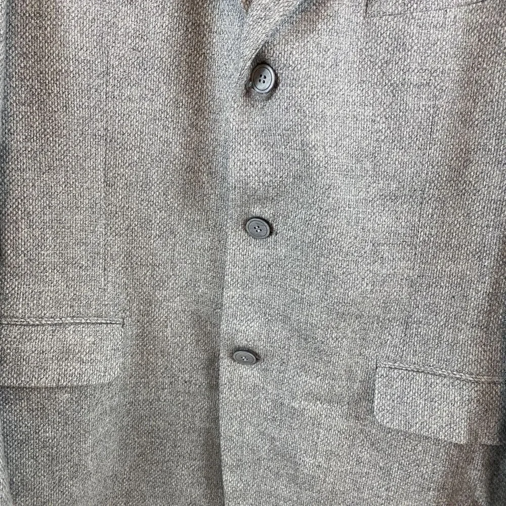 Canali Blazer 52R XXL Gray Check 100% Pure Wool Proposta Made in Italy Jacket
